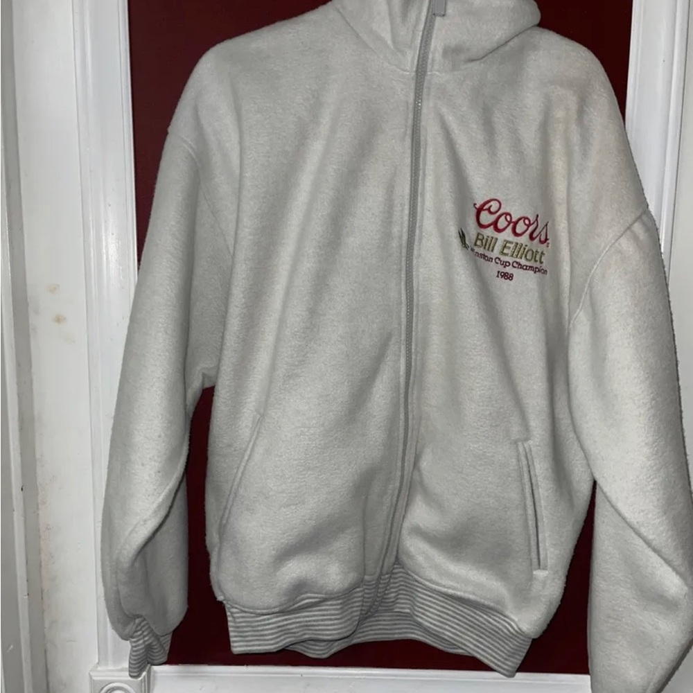 Bill Elliott Zip Up Fleece Coors NASCAR Winston Cup ‘88 Champion Sz Large VGC
